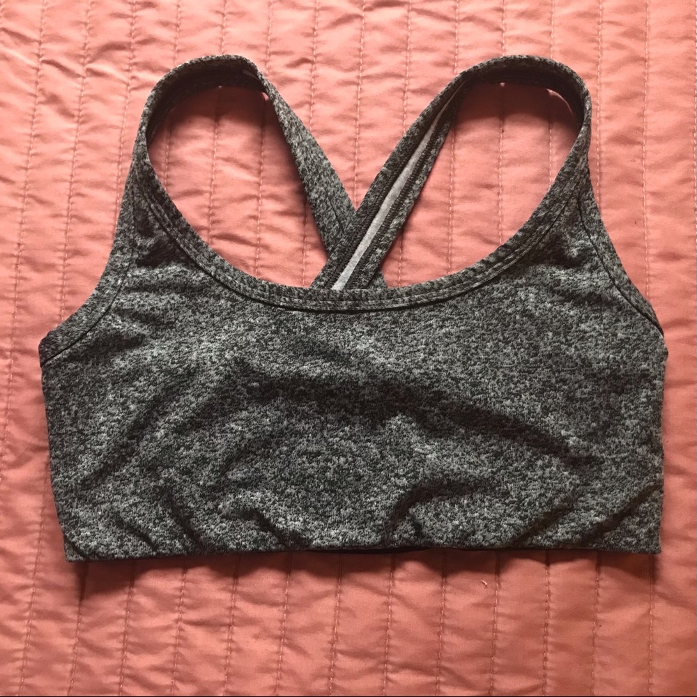 PINK GREY SPORTS BRA!! **GREAT COMPRESSION**
